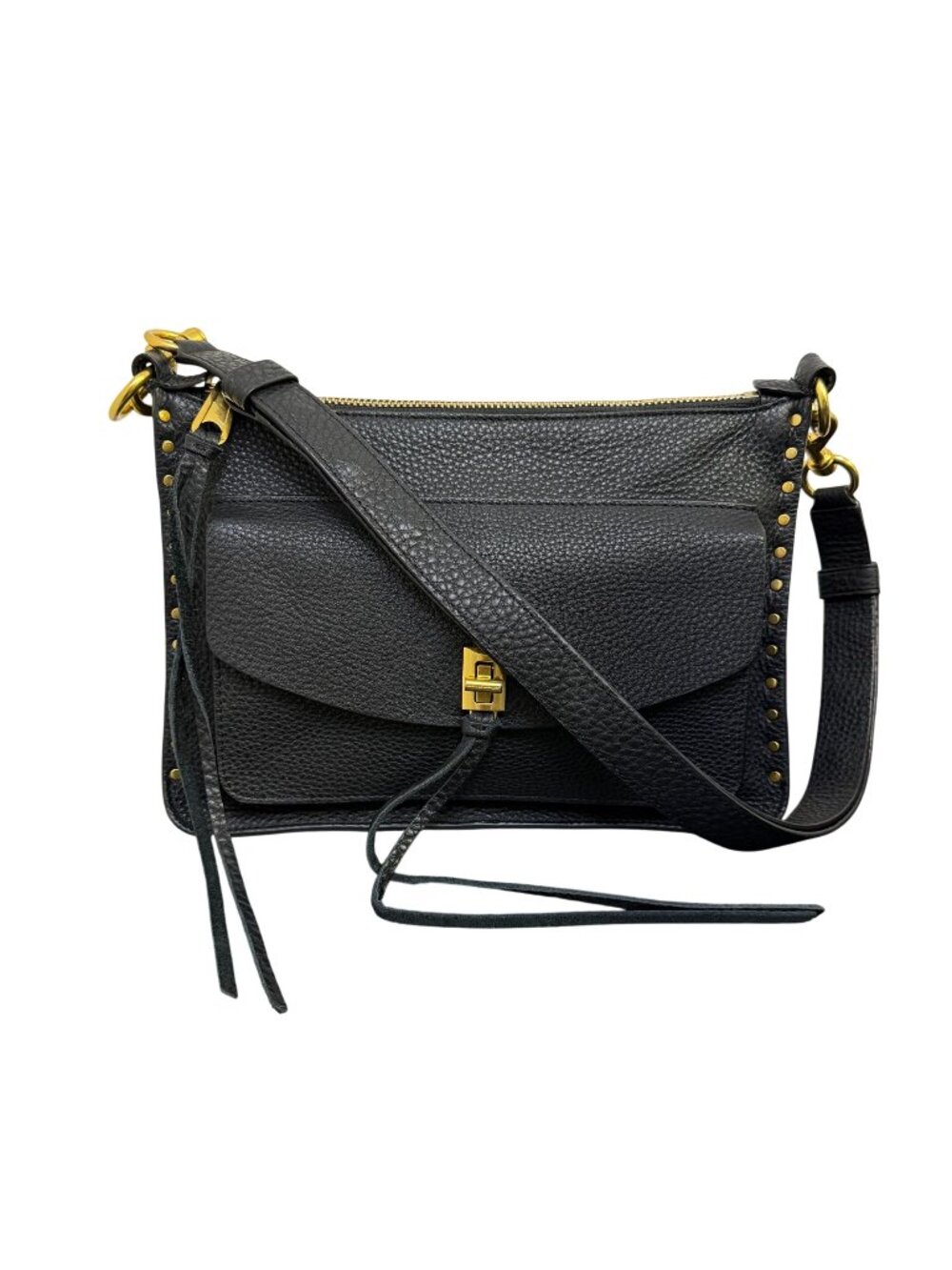 Rebecca Minkoff Pebbled Leather Hobo Bag Black